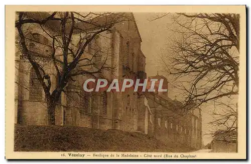 Ansichtskarte AK Vezelay Basilique de la Madeleine Cote Nord Rue du Chapitre