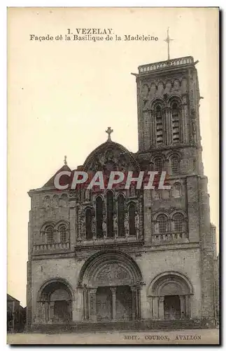 Cartes postales Vezelay Facade de La Basilique de la Madeleine