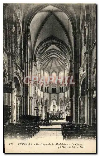 Cartes postales Vezelay Basilique de la Madeleine Le choeur