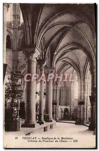 Cartes postales Vezelay Basilique de la Madeleine Colonne du pourtour du choeur