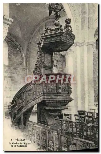 Ansichtskarte AK Vezelay La Chaire de L&#39Eglise de la Madeleine