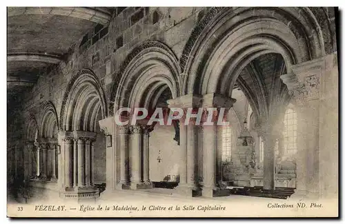 Ansichtskarte AK Vezelay Eglise de la Madeleine le cloitre et la salle Capitulaire