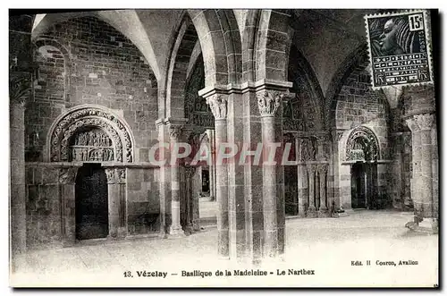 Cartes postales Vezelay Basilique de la Madeleine Le Narthex