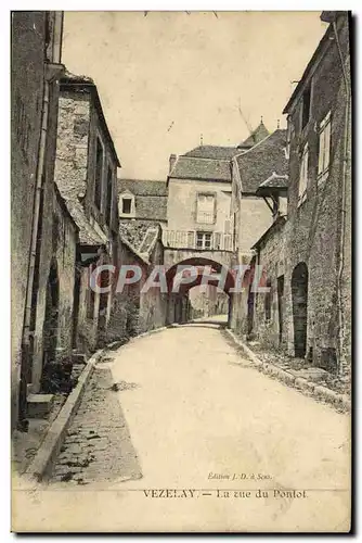 Cartes postales Vezelay La rue du Pontot