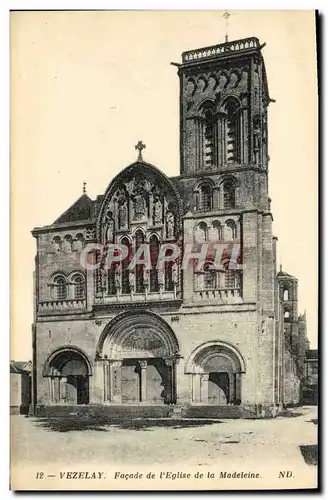 Cartes postales Vezelay Facade de L&#39Eglise de la Madeleine