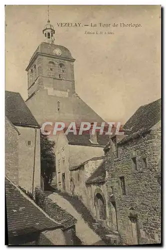 Cartes postales Vezelay La Tour de l&#39horloge