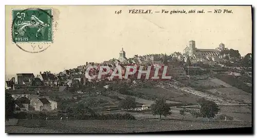 Ansichtskarte AK Vezelay Vue Generale Cote sud