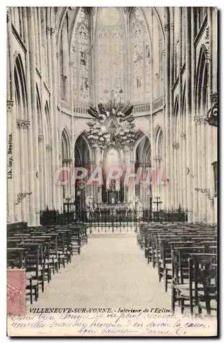 Cartes postales Villeneuve Sur Yonne Interieur de L&#39Eglise