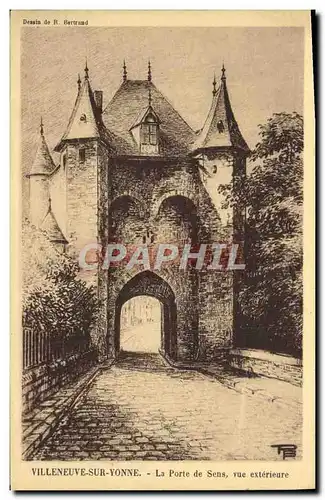 Cartes postales Villeneuve Sur Yonne La Porte De Sens Vue Exterieure