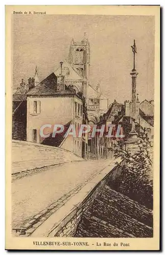 Cartes postales Villeneuve Sur Yonne La Rue Du Pont