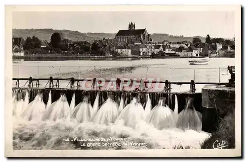 Ansichtskarte AK Villeneuve Sur Yonne Le Grand Barrage De l&#39Yonne