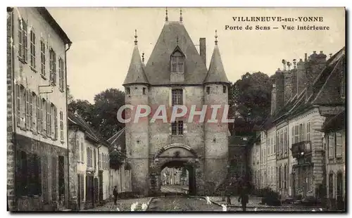 Cartes postales Villeneuve Sur Yonne Porte De Sens Vue Interieure