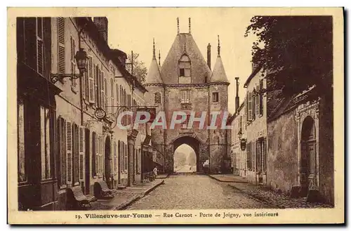 Cartes postales Villeneuve Sur Yonne Rue Carnot Porte De Joigny Vue Interieure