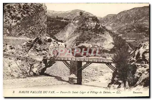 Ansichtskarte AK Haute Vallee Du Var Passerelle Saint Leger Et Village De Daluis