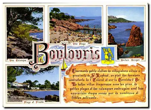 Cartes postales moderne Cote Varoise Souvenir De Boulouris Plage et pinede