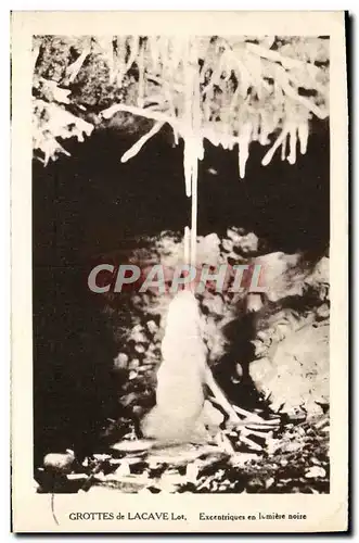Cartes postales Grottes De Lacave Excentriques en lumiere noire