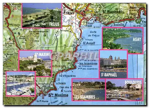 Cartes postales moderne Souvenir De La Cote d'Azur Frejus Agay Ste Maxime Les issambres Boulouris