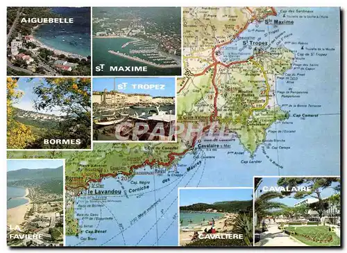 Cartes postales moderne Lumiere Et Beaute De La Cote d'Azur Souvenir De La Cote Varoise Aiguebelle Ste Maxime Bormes