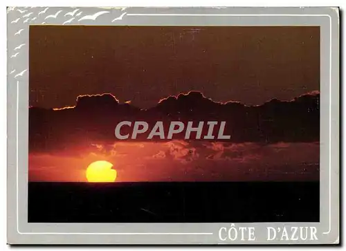 Cartes postales moderne Cote d&#39Azur Coucher de soleil en Mediterranee