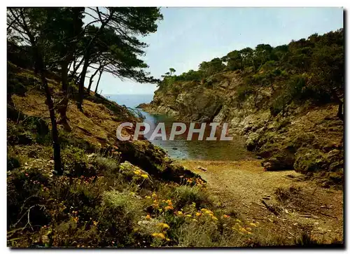 Moderne Karte Mediterranee Aux Rivages Sans Nuages Calanque Ou La Vague S&#39Abrite