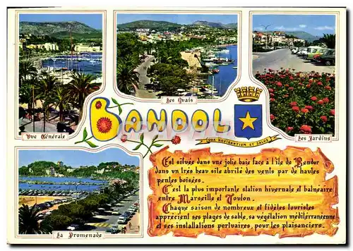 Moderne Karte Souvenir De Bandol