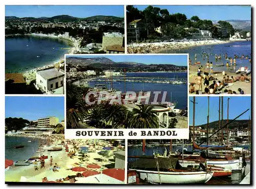 Moderne Karte Souvenir De Bandol