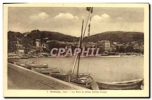 Ansichtskarte AK Bandol Le Port Et Allee Alfred Vivien