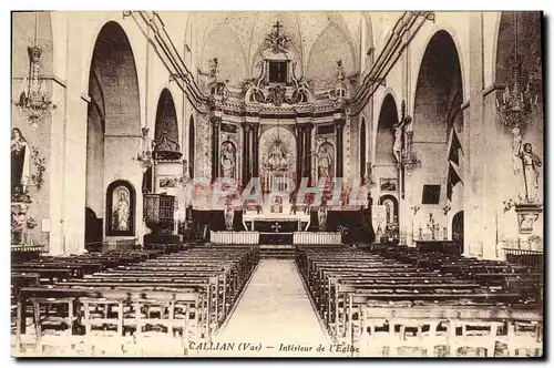 Cartes postales Callian Interieur De l'Eglise