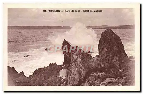 Cartes postales Toulon Bord De Mer Effet de vagues