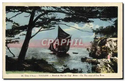 Cartes postales Toulon Bord De Mer Au Cap Brun Bateau