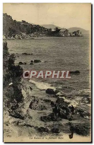 Cartes postales Toulon Cap Brun Les Rochers Et La Batterie Basse