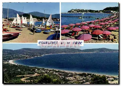 Moderne Karte La Cote Des Maures Cavalaire Sur Mer Preparatifs pour les regates Plage Parc de la Cavalaire Cro