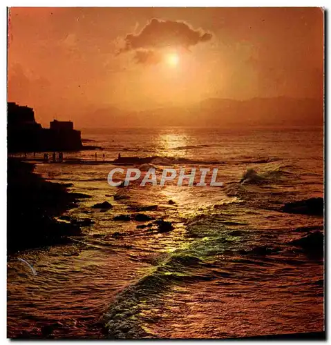 Cartes postales moderne Lumiere Et Beaute De La Cote d'Azur Derniers Reflets Argentes Du Soleil Sur La Mer