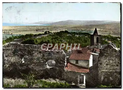 Cartes postales moderne La Capitale Historique Des Maures Grimaud Le mur d&#39enceinte du chateau L&#39eglise Le golde d