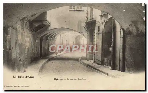 Cartes postales Hyeres La rue des Porches