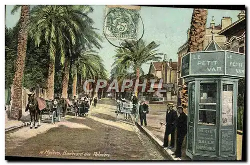 Cartes postales Hyeres Boulevard des Palmiers Le Petit Var Journaux