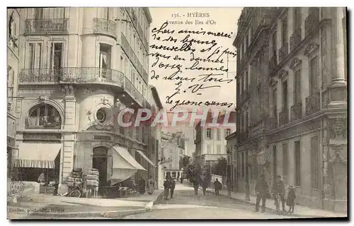 Cartes postales Hyeres Avenue des Iles d&#39Or Velo Cycliste