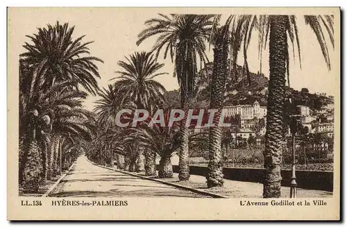 Cartes postales Hyeres les Palmiers Avenue Godillot et la Ville