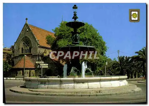 Cartes postales moderne Hyeres Les Palmiers Fontaine Godillot