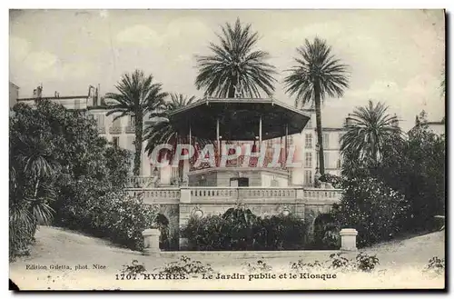 Cartes postales Hyeres Le Jardin Public et le Kiosque