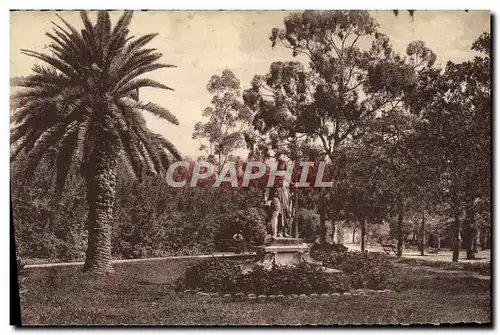 Ansichtskarte AK Hyeres Les Palmiers Jardin Denis Statue du duc d&#39Anjou