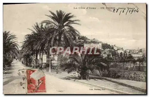 Cartes postales Hyeres Avenue Victoria