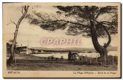 Cartes postales Hyeres La Plage Bord de la plage