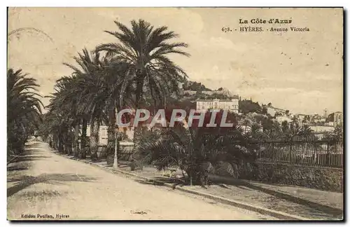 Cartes postales Hyeres Avenue Victoria