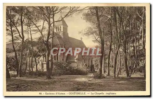 Cartes postales Environs d&#39Hyeres Costebelle La Chapelle Anglicane