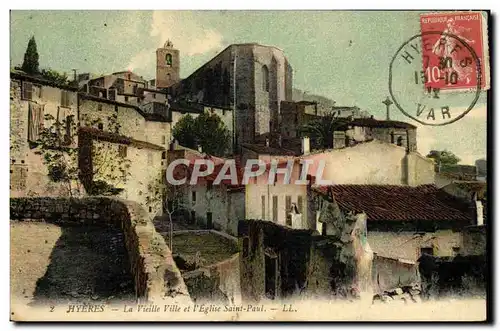 Cartes postales Hyeres La Vieille et l'eglise Saint Paul