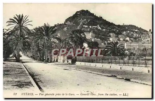 Cartes postales Hyeres Vue General Prise de la Gare