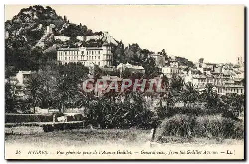 Cartes postales Hyeres Vue Generale Prise de I'Avenue Godillot