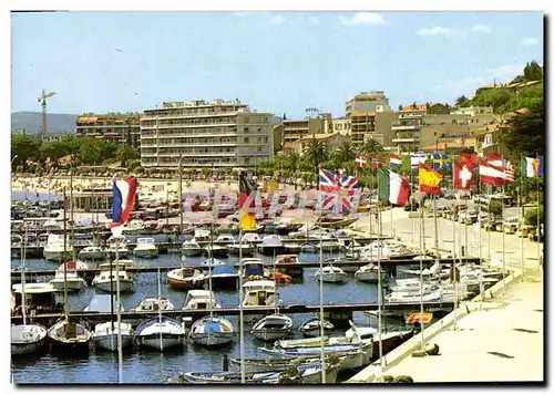 Moderne Karte La Cote d&#39Azur Inoubliable Le Lavandou Le Port Bateaux