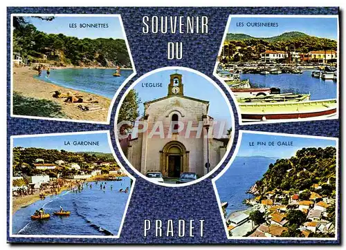 Moderne Karte Souvenir Du Pradet Cote Varoise Les Bonnettes Les Oursinieres Le Pin de Galle La Garonne